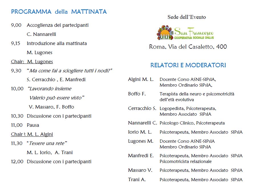 Società Italiana di Psicoterapia Psicoanalitica dell'Infanzia, dell'Adolescenza e della Coppia S.I.Ps.I.A.